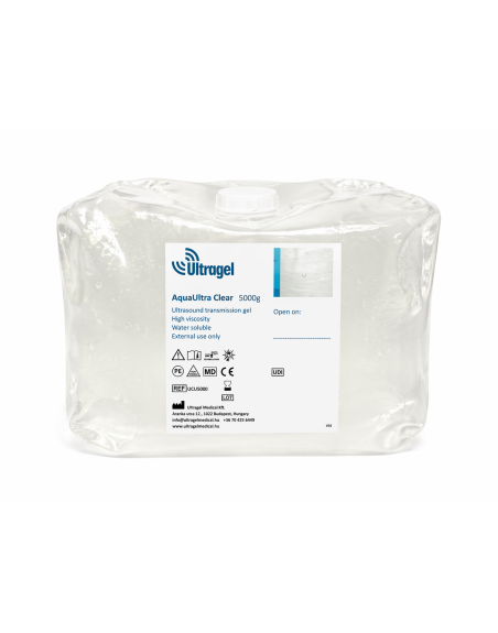 Gel ecografic AquaUltra CLEAR 5 kg – Qubi | Ultragel Medical