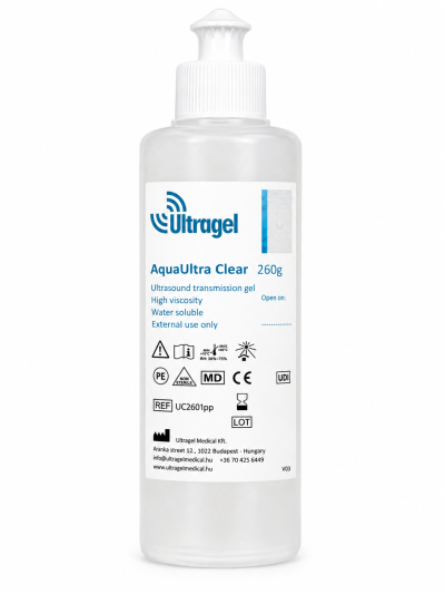 Gel ecografic AquaUltra CLEAR 260 g – push-pull | Ultragel Medical