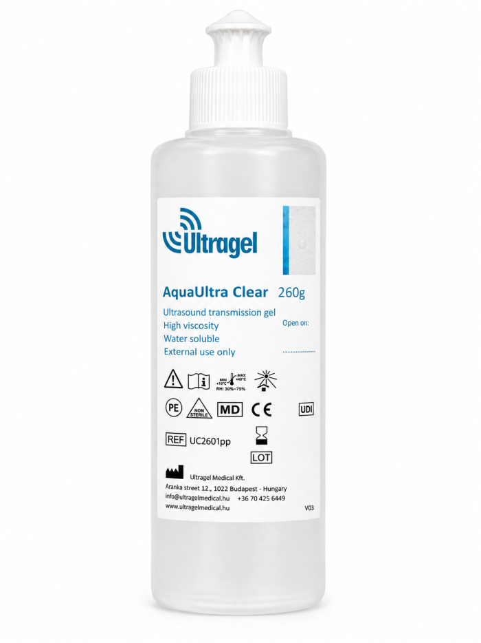 Gel ecografic AquaUltra CLEAR 260 g – push-pull | Ultragel Medical