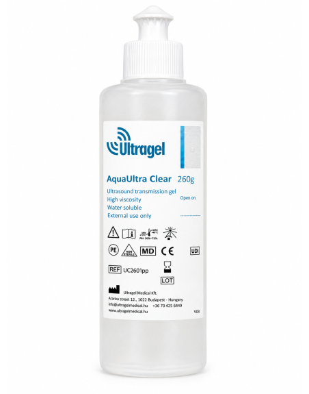 Gel ecografic AquaUltra CLEAR 260 g – push-pull | Ultragel Medical